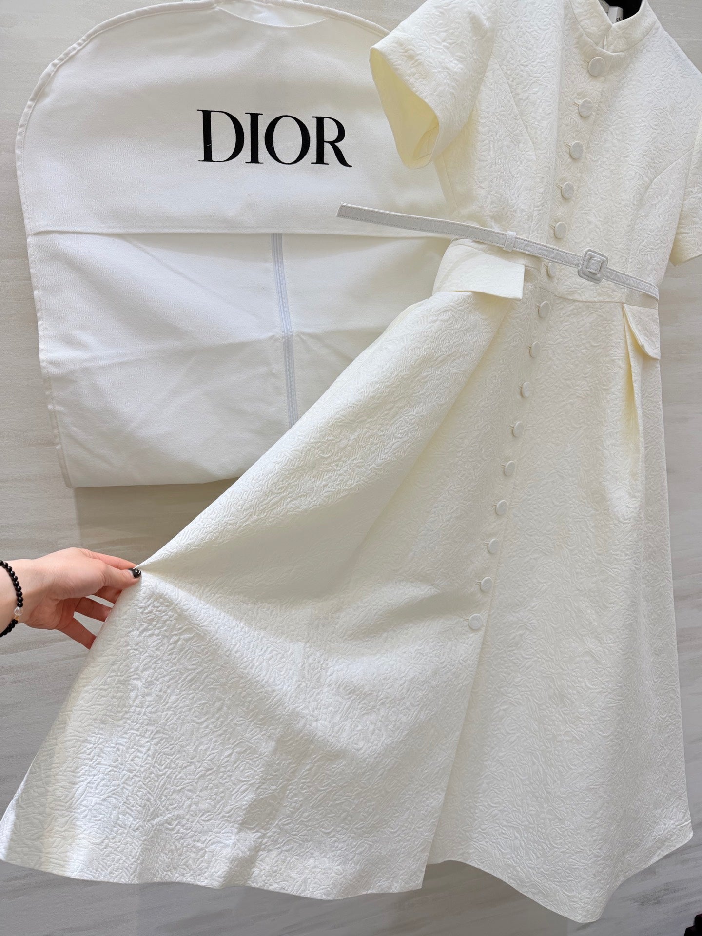 DIOR 26S SHORT-SLEEVE LONG DRESS 1071