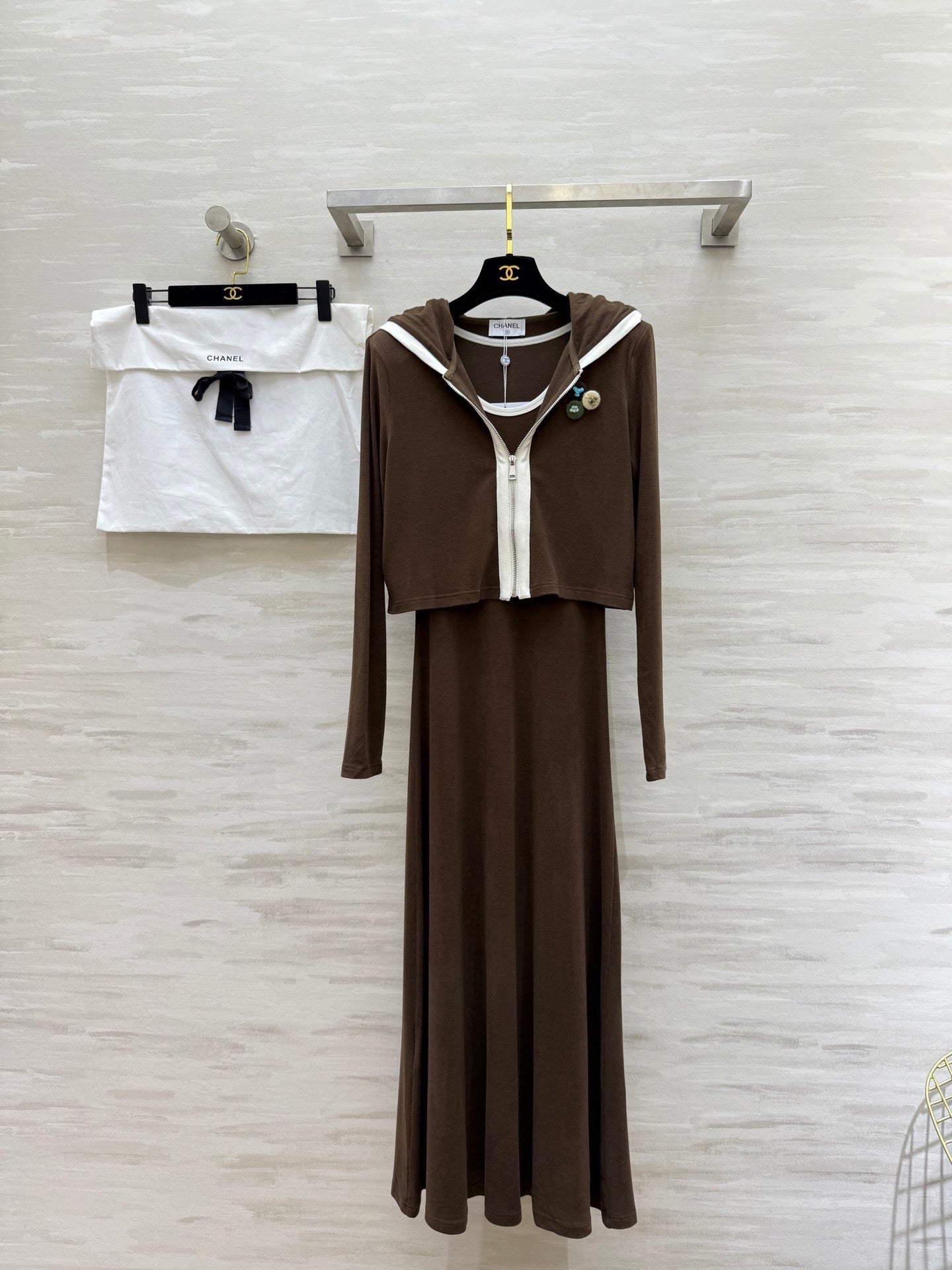 CHANEL 26S JACKET AND SLEEVELESS DRESS SET 961