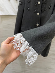 CHANEL 26S WOOL JACKET AND SKIRT SET 870