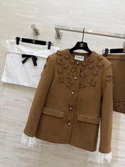 CHANEL 26S WOOL JACKET AND SKIRT SET 869