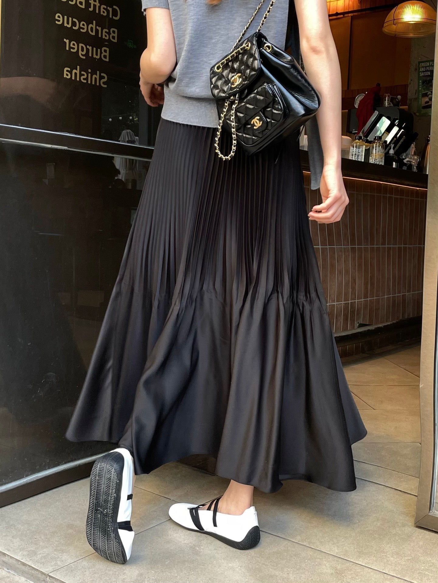 YSL 26S PLEATED MIDI SKIRT 267
