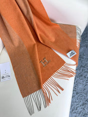 HERMES 26S LONG SCARF 190 IN CASHMERE 309792