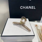 CHANEL 26S HAIR CLIP IN LIGHT BROWN ACETATE 512089