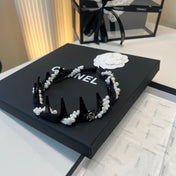 CHANEL 26S HEADBAND IN BLACK PEARL EMBELLISHED 503099