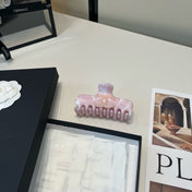 CHANEL 26S CLAW HAIR CLIP IN PINK ACRYLIC 503112