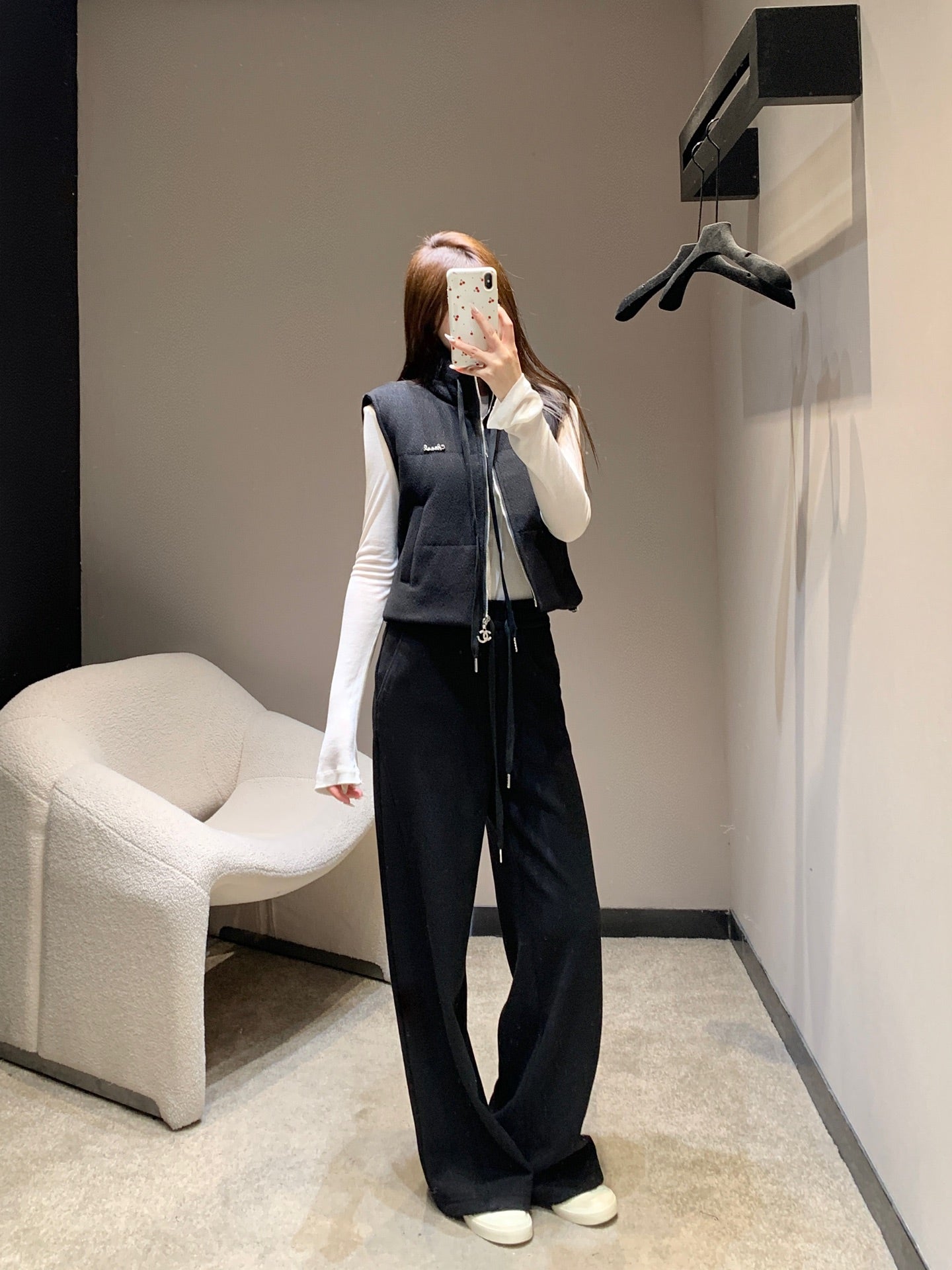 CHANEL 25S KNIT BLAZER AND DRAWSTRING PANTS SET 387