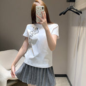 HERMES 25S SHORT-SLEEVE CREW NECK T-SHIRT 345