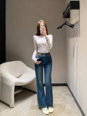 LP 26S JEANS WITH TWO BOW DETAILS 621