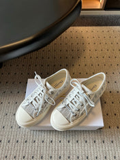 DIOR 26S LOW-TOP SNEAKER 50MM IN LIGHT GREY OBLIQUE EMBROIDERED CANVAS