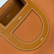 IN THE LOOP 18 IN FAUVE TOGO CALFSKIN SILVER HARDWARE