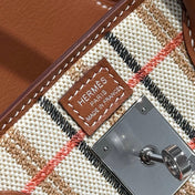 Birkin Shoulder Light 29 Swift-Toile H Canvas Gold PHW