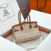 Birkin Shoulder Light 29 Swift-Toile H Canvas Gold PHW