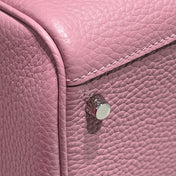 HERMES 25S MINI LINDY 19 IN MAUVE CALFSKIN SILVER HARDWARE