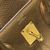 25S HERMES BIRKIN 30 IN DARK BROWN CALFSKIN GOLD HARDWARE