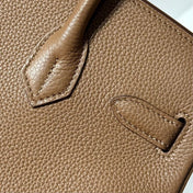25S HERMES BIRKIN 30 IN DARK BROWN CALFSKIN GOLD HARDWARE