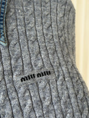 MIUMIU 26S COLLAR KNIT CARDIGAN 1573