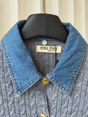 MIUMIU 26S COLLAR KNIT CARDIGAN 1573