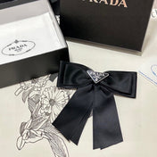 BOW HAIR CLIP IN BLACK RE-NYLON 423593