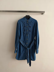 ZIMMERMANN 26S EMBROIDERED DENIM DRESS STYLE 134