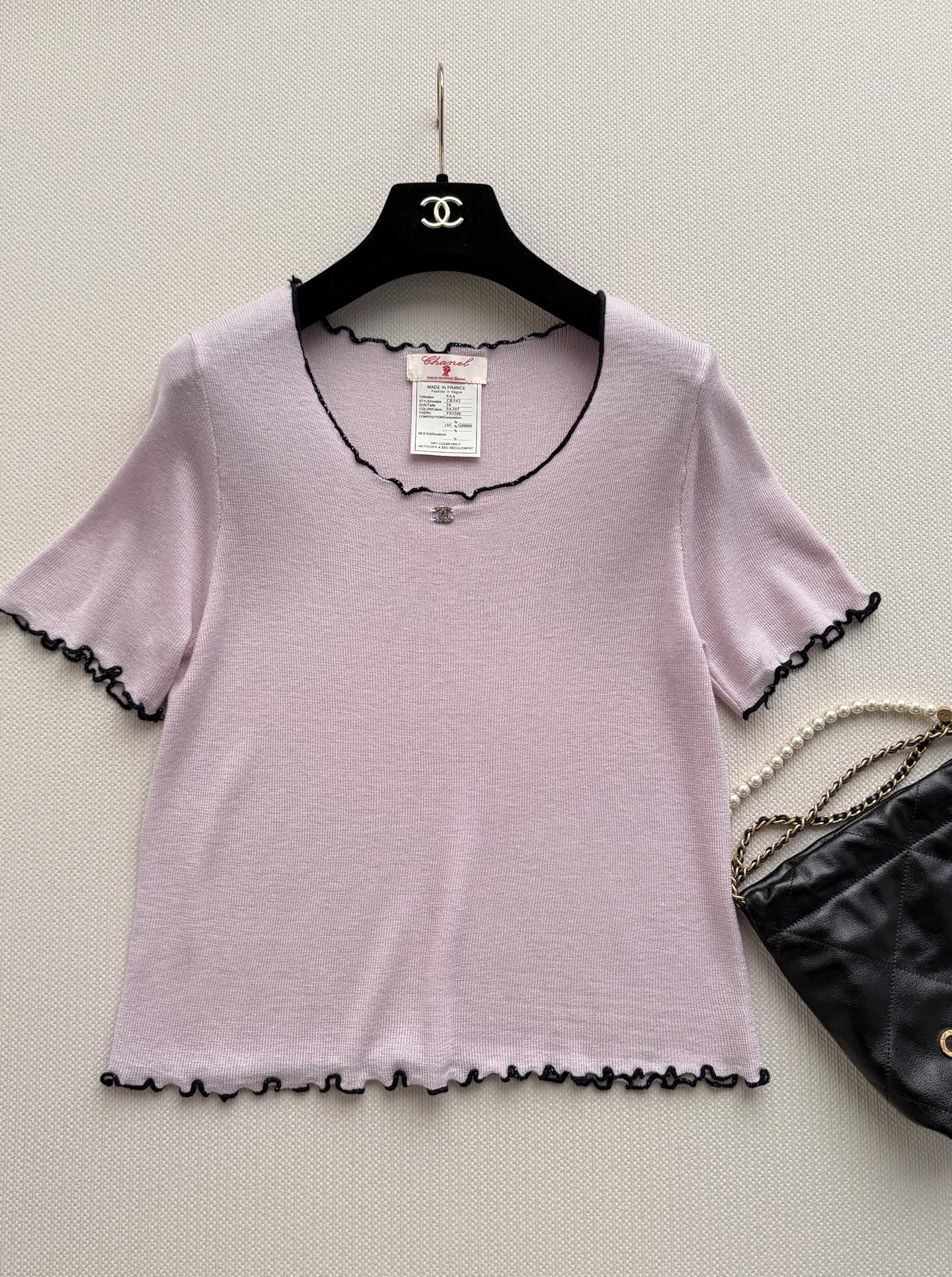 CHANEL 26S SHORT-SLEEVED KNIT SHIRT STYLE 1188