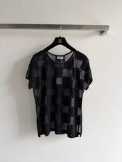 CHANEL 26S PLAID SHORT-SLEEVE SHIRT STYLE 1160