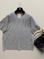 CHANEL 26S SHORT-SLEEVE KNIT TOP STYLE 1155