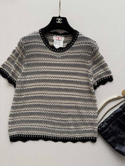 CHANEL 26S SHORT-SLEEVE KNIT TOP STYLE 1154