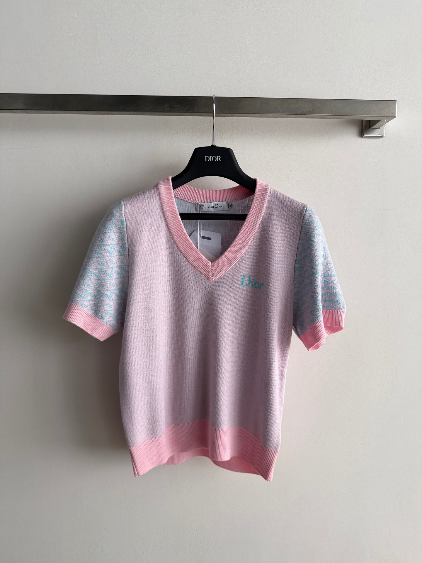 DIOR 26S SHORT-SLEEVE KNIT TOP 1307