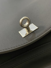 RODEO MEDIUM BAG 35 IN GREY SMOOTH CALFSKIN SILVER HARDWARE