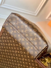 BOÉTIE PM TOTE 31.5 IN BROWN MONOGRAM COATED CANVAS AND CALFSKIN