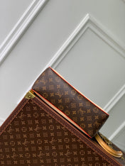 LV x TM DAUPHINE SOFT 28 IN BROWN MONOGRAM COATED CANVAS AND BLACK CALFSKIN