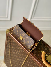 POCHETTE CAMILLE BAG 20 IN BROWN MONOGRAM COATED CANVAS