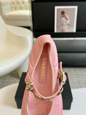 MARY JANE SHOES LIGHT PINK SHEEPSKIN