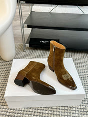 ANKLE BOOTS 45 MM IN MOCHA BROWN SUEDE