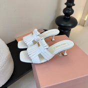 MIUMIU 26S HIGH-HEEL SANDALS 40MM IN WHITE CALFSKIN