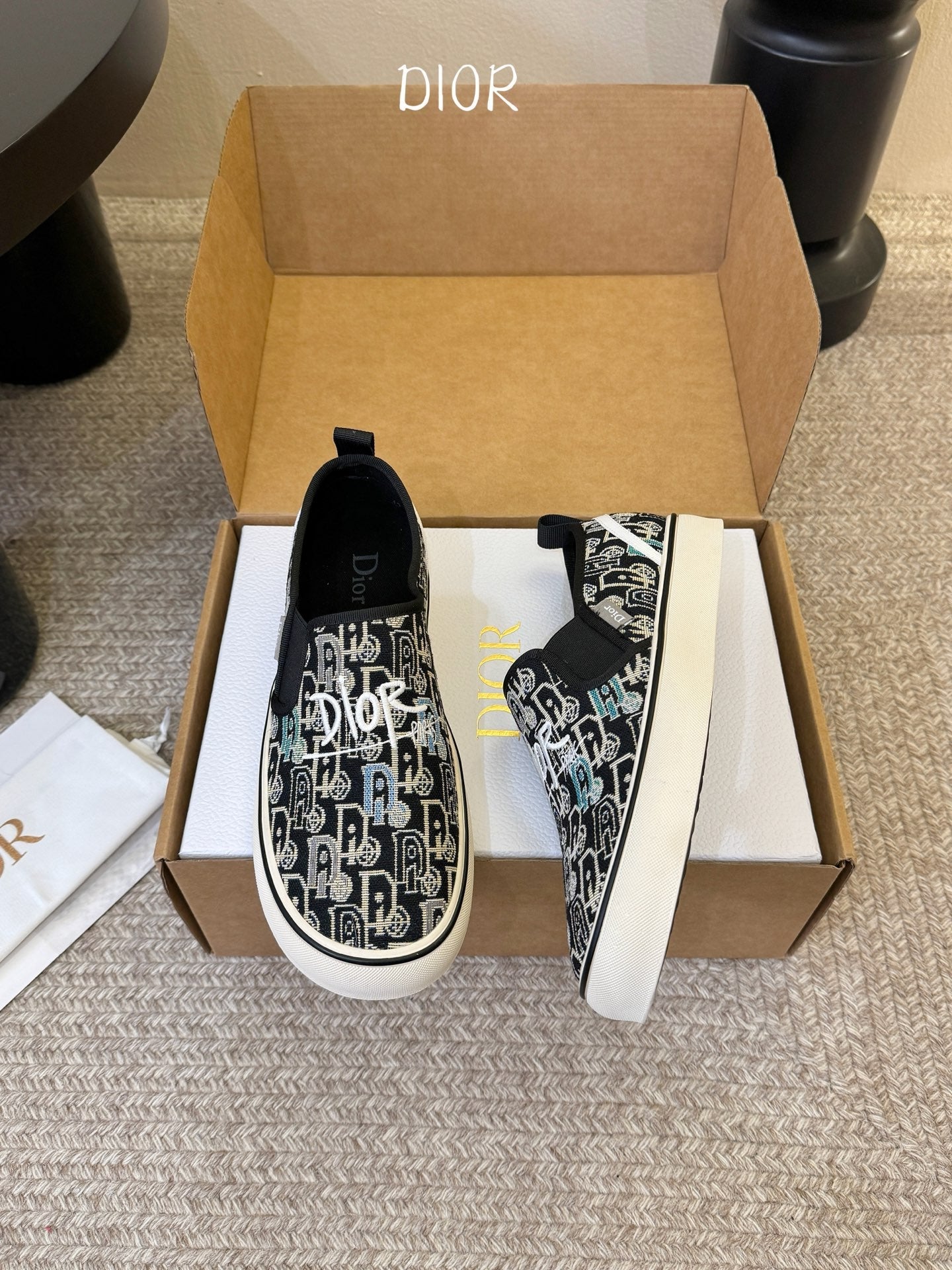 DIOR 26S WALK'N'DIOR SLIP-ON SNEAKERS IN MULTICOLOR DIOR OBLIQUE EMBROIDERED CANVAS STYLE 06