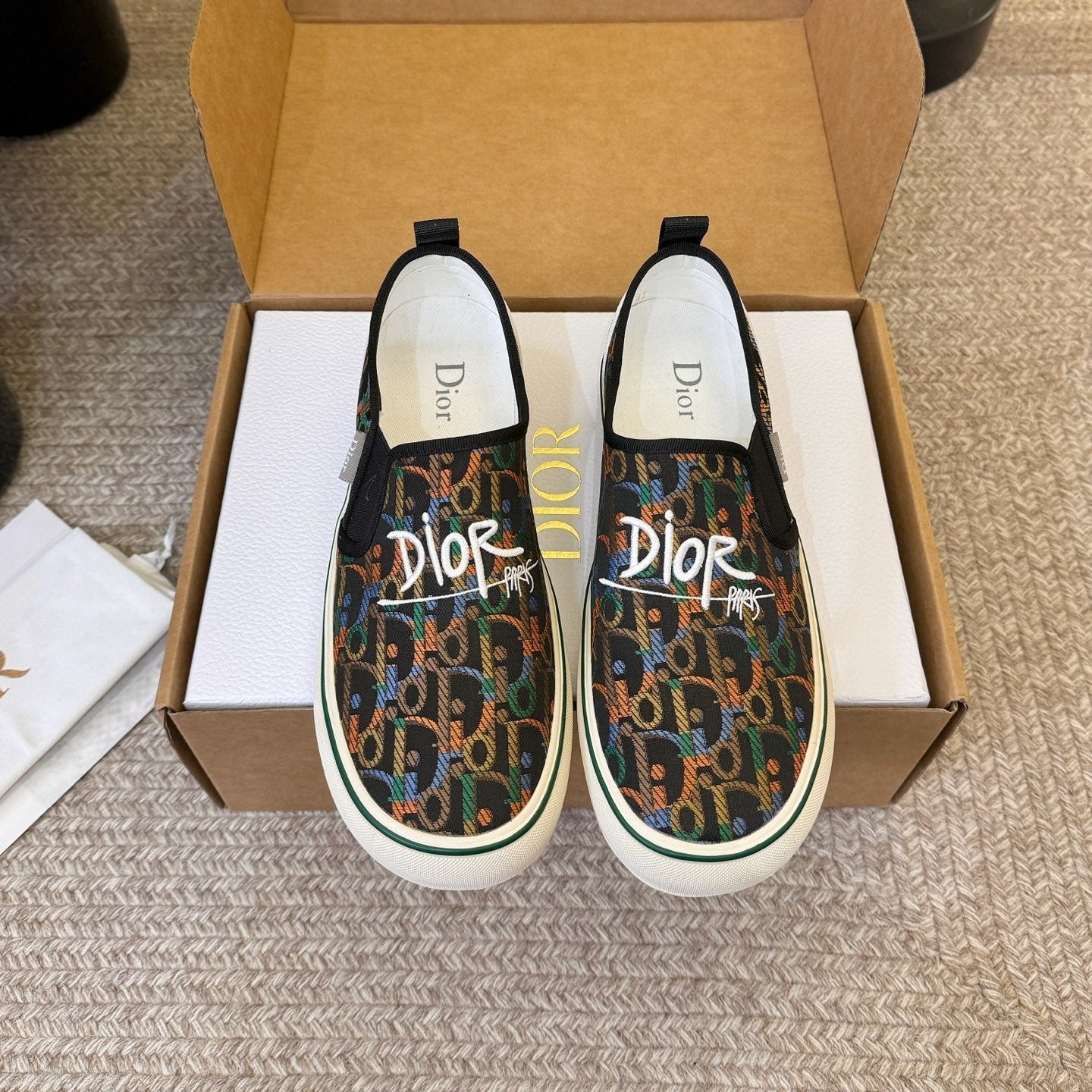 DIOR 26S WALK'N'DIOR SLIP-ON SNEAKERS IN MULTICOLOR DIOR OBLIQUE EMBROIDERED CANVAS STYLE 04