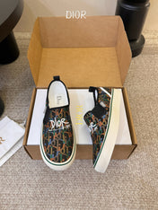 DIOR 26S WALK'N'DIOR SLIP-ON SNEAKERS IN MULTICOLOR DIOR OBLIQUE EMBROIDERED CANVAS STYLE 04