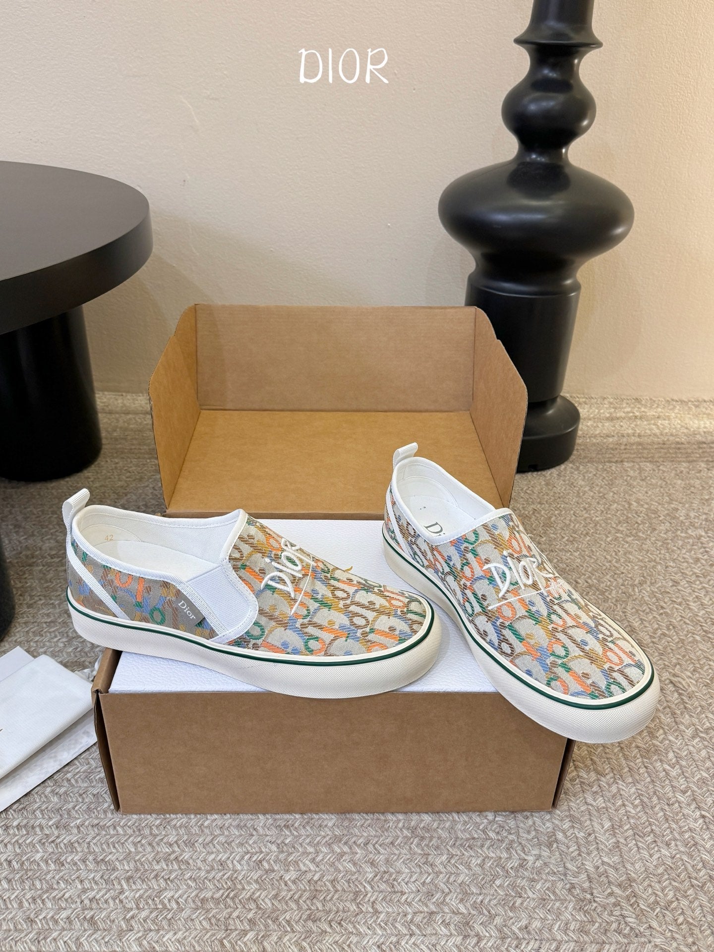 DIOR 26S WALK'N'DIOR SLIP-ON SNEAKERS IN MULTICOLOR DIOR OBLIQUE EMBROIDERED CANVAS STYLE 03