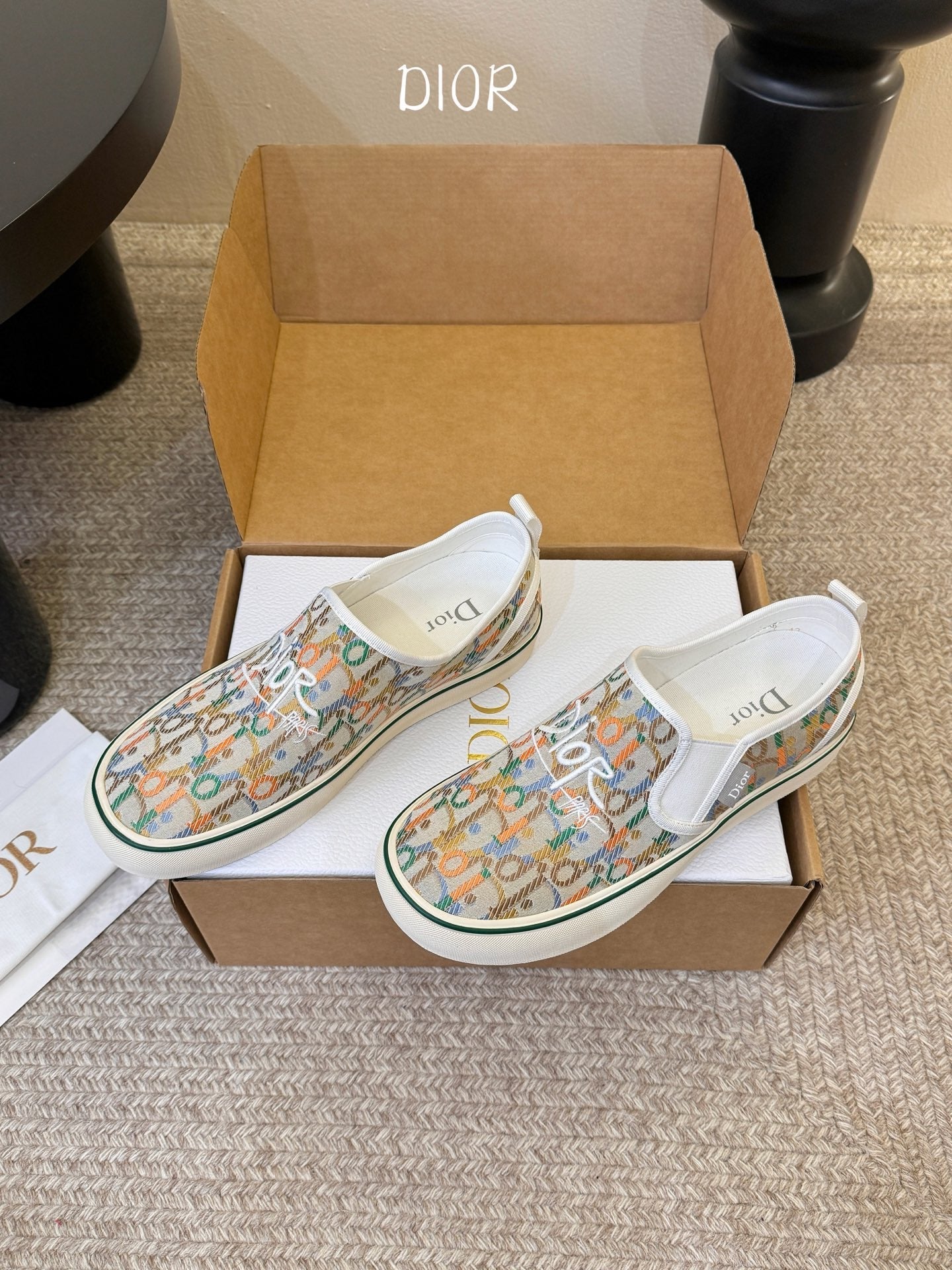 DIOR 26S WALK'N'DIOR SLIP-ON SNEAKERS IN MULTICOLOR DIOR OBLIQUE EMBROIDERED CANVAS STYLE 03
