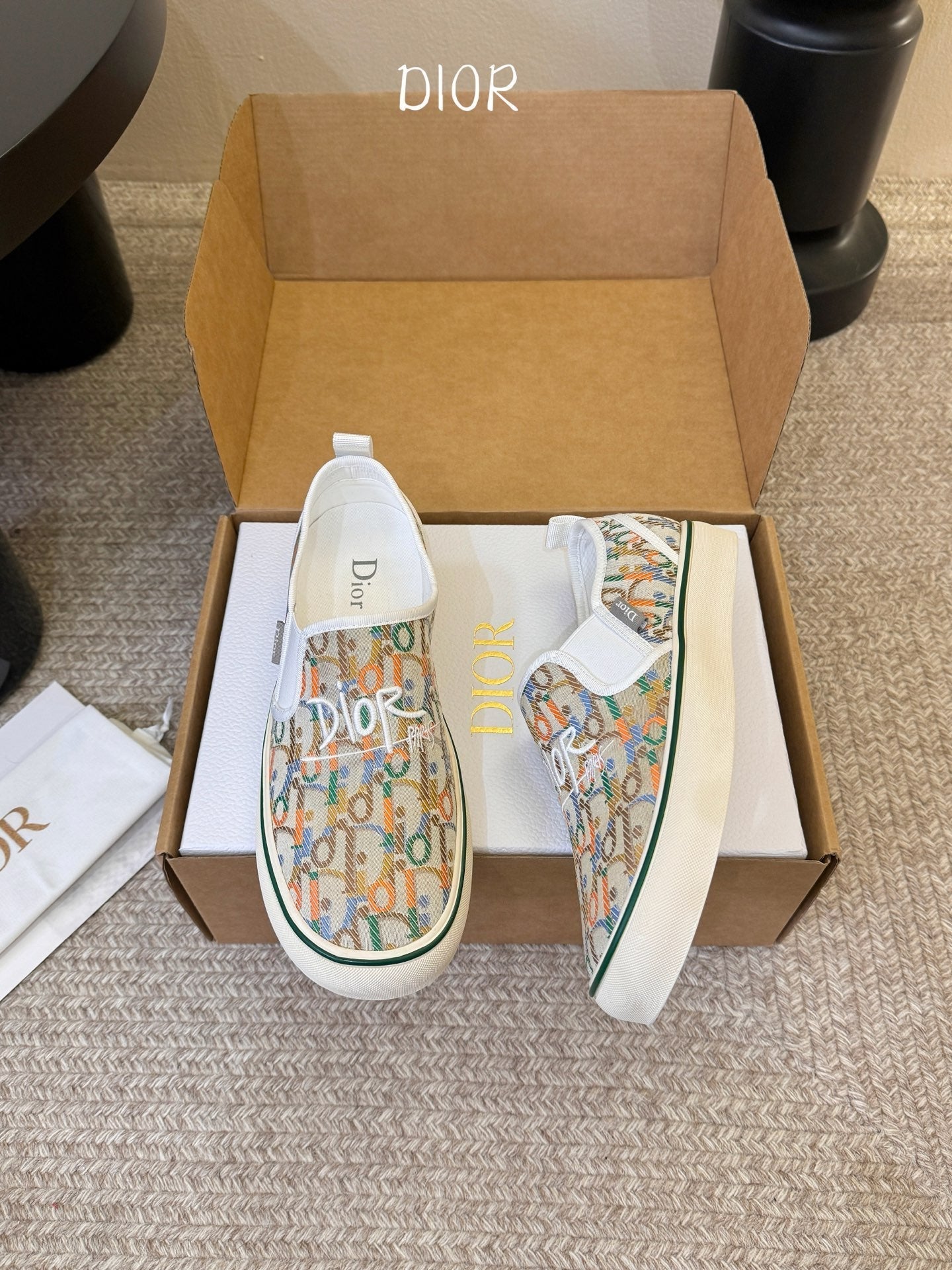 DIOR 26S WALK'N'DIOR SLIP-ON SNEAKERS IN MULTICOLOR DIOR OBLIQUE EMBROIDERED CANVAS STYLE 03