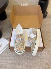 DIOR 26S WALK'N'DIOR SLIP-ON SNEAKERS IN MULTICOLOR DIOR OBLIQUE EMBROIDERED CANVAS STYLE 03
