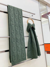 FAUBOURG MUFFLER 170 CM IN HUNTER GREEN CASHMERE