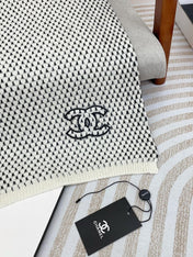 SCARF 180 CM IN WHITE MIX BLACK CASHMERE  394592