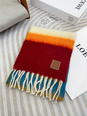 SCARF 185 CM IN COLORFUL GRADIENT WOOL AND MOHAIR 396249