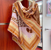 FELINE DUO 140 CM SQUARE SILK SCARF COLORFUL 398281