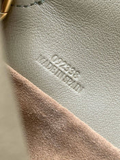 LOEWE 25S MEDIUM FLAMENCO CLUTCH BAG 23 IN DUSTY KHAKI CALFSKIN