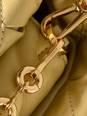 LOEWE 25S PUFFER GOYA BAG 23 IN LIGHT YELLOW NAPPA LAMBSKIN