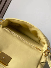 LOEWE 25S PUFFER GOYA BAG 20 IN LIGHT YELLOW NAPPA LAMBSKIN