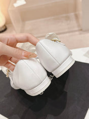 MARY JANE SHOES WHITE CALFSKIN